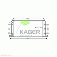 31-3165 KAGER Радиатор, охлаждение двигателя