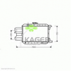 31-0224 KAGER Радиатор, охлаждение двигателя