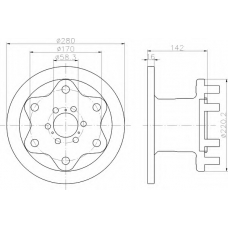 8DD 355 117-591 HELLA Тормозной диск