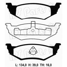 IBR-1017 IPS Parts Комплект тормозных колодок, дисковый тормоз