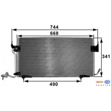 8FC 351 301-291 HELLA Конденсатор, кондиционер