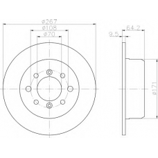 8DD 355 103-251 HELLA Тормозной диск