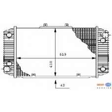 8MK 376 711-551 HELLA Радиатор, охлаждение двигателя