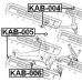 KAB-005 FEBEST Подвеска, рычаг независимой подвески колеса