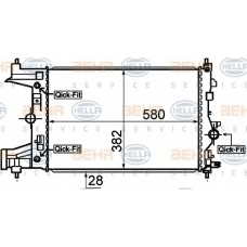 8MK 376 910-351 HELLA Радиатор, охлаждение двигателя