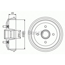 0 986 477 226 BOSCH Тормозной барабан