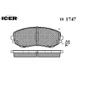 181747 ICER Комплект тормозных колодок, дисковый тормоз