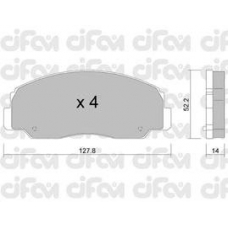 822-101-0 CIFAM Комплект тормозных колодок, дисковый тормоз