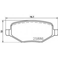 T2517 PAGID Комплект тормозных колодок, дисковый тормоз