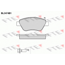 BL2474B1 FTE Комплект тормозных колодок, дисковый тормоз