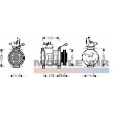 0700K074 VAN WEZEL Компрессор, кондиционер