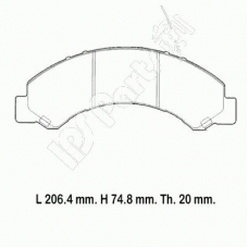 IBD-1909 IPS Parts Комплект тормозных колодок, дисковый тормоз