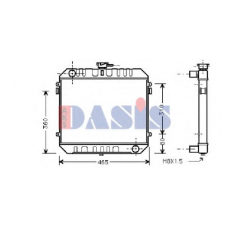 150043N AKS DASIS Радиатор, охлаждение двигателя