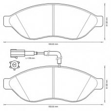 573260B BENDIX Комплект тормозных колодок, дисковый тормоз