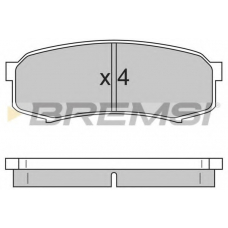 BP2597 BREMSI Комплект тормозных колодок, дисковый тормоз