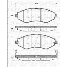 363702161285 MAGNETI MARELLI Комплект тормозных колодок, дисковый тормоз