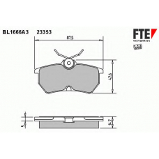 BL1666A3 FTE Комплект тормозных колодок, дисковый тормоз