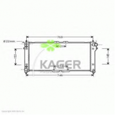 31-0716 KAGER Радиатор, охлаждение двигателя