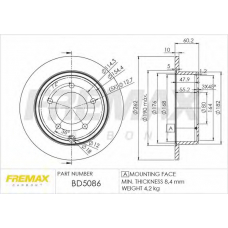 BD-5086 FREMAX Тормозной диск