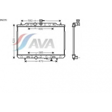 DN2291 AVA Радиатор, охлаждение двигателя