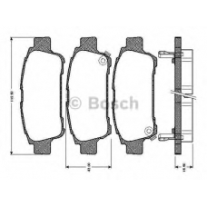 0 986 TB2 393 BOSCH Комплект тормозных колодок, дисковый тормоз