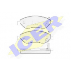 181850 ICER Комплект тормозных колодок, дисковый тормоз