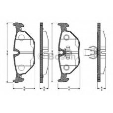 0 986 TB2 145 BOSCH Комплект тормозных колодок, дисковый тормоз