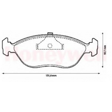 571853B BENDIX Комплект тормозных колодок, дисковый тормоз