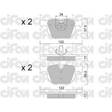 822-644-4 CIFAM Комплект тормозных колодок, дисковый тормоз