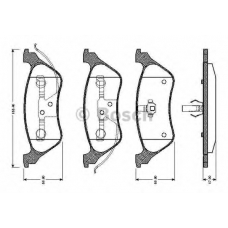 0 986 TB2 388 BOSCH Комплект тормозных колодок, дисковый тормоз