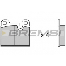 BP2146 BREMSI Комплект тормозных колодок, дисковый тормоз