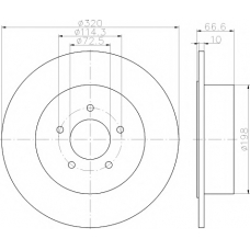 MDC2311 MINTEX Тормозной диск