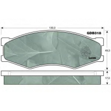 GDB318 TRW Комплект тормозных колодок, дисковый тормоз