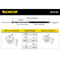 ML5186 MONROE Газовая пружина, крышка багажник
