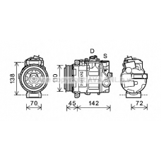 MSAK615 Prasco Компрессор, кондиционер
