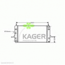 31-3180 KAGER Радиатор, охлаждение двигателя