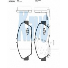 BP-2024 KAVO PARTS Комплект тормозных колодок, дисковый тормоз