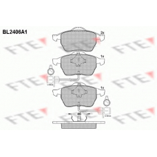 BL2406A1 FTE Комплект тормозных колодок, дисковый тормоз