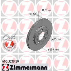 600.3218.20 ZIMMERMANN Тормозной диск