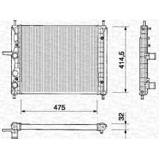 350213163000 MAGNETI MARELLI Радиатор, охлаждение двигателя