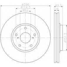 8DD 355 117-451 HELLA Тормозной диск