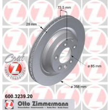 600.3239.20 ZIMMERMANN Тормозной диск