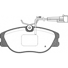 BPA0305.31 OPEN PARTS Комплект тормозных колодок, дисковый тормоз