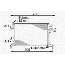 350213825000 MAGNETI MARELLI Радиатор, охлаждение двигателя