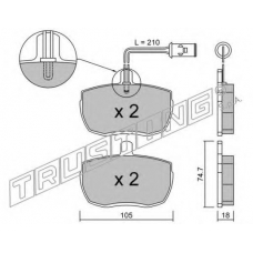 018.2 TRUSTING Комплект тормозных колодок, дисковый тормоз