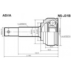 NS-J31B ASVA Шарнирный комплект, приводной вал