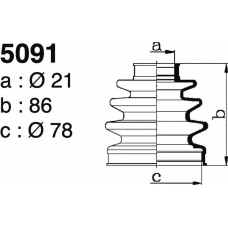 5091 DEPA Комплект пылника, приводной вал