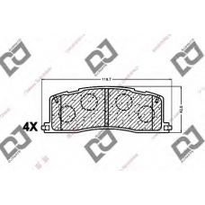 BP1404 DJ PARTS Комплект тормозных колодок, дисковый тормоз