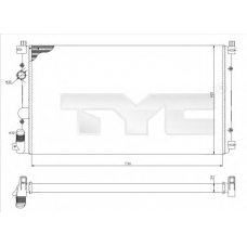 725-0029 TYC Радиатор, охлаждение двигателя