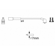 0 986 356 942 BOSCH Комплект проводов зажигания